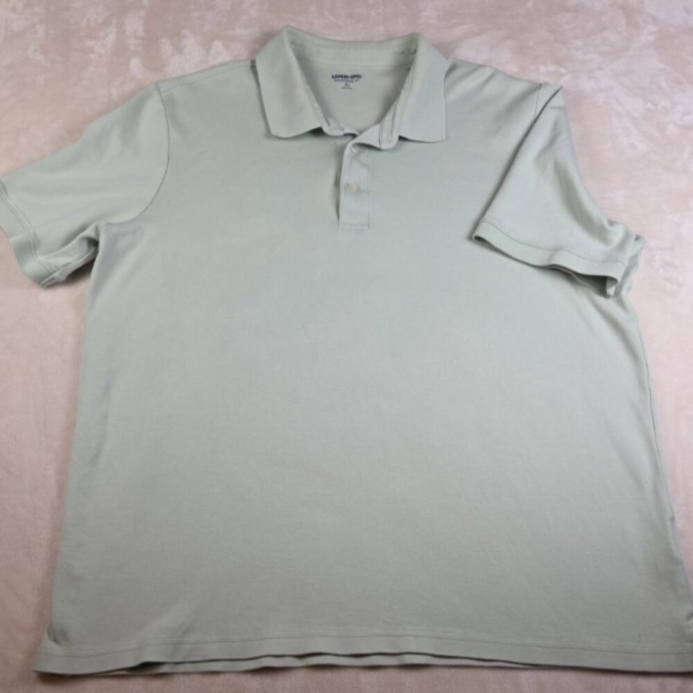 Lands’ End Traditional Fit Polo Shirt XL Mint Green Supima Cotton